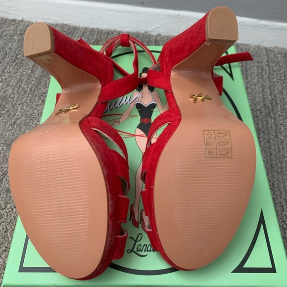 Lulu Hun Red Sandals - Picture 5 of 6